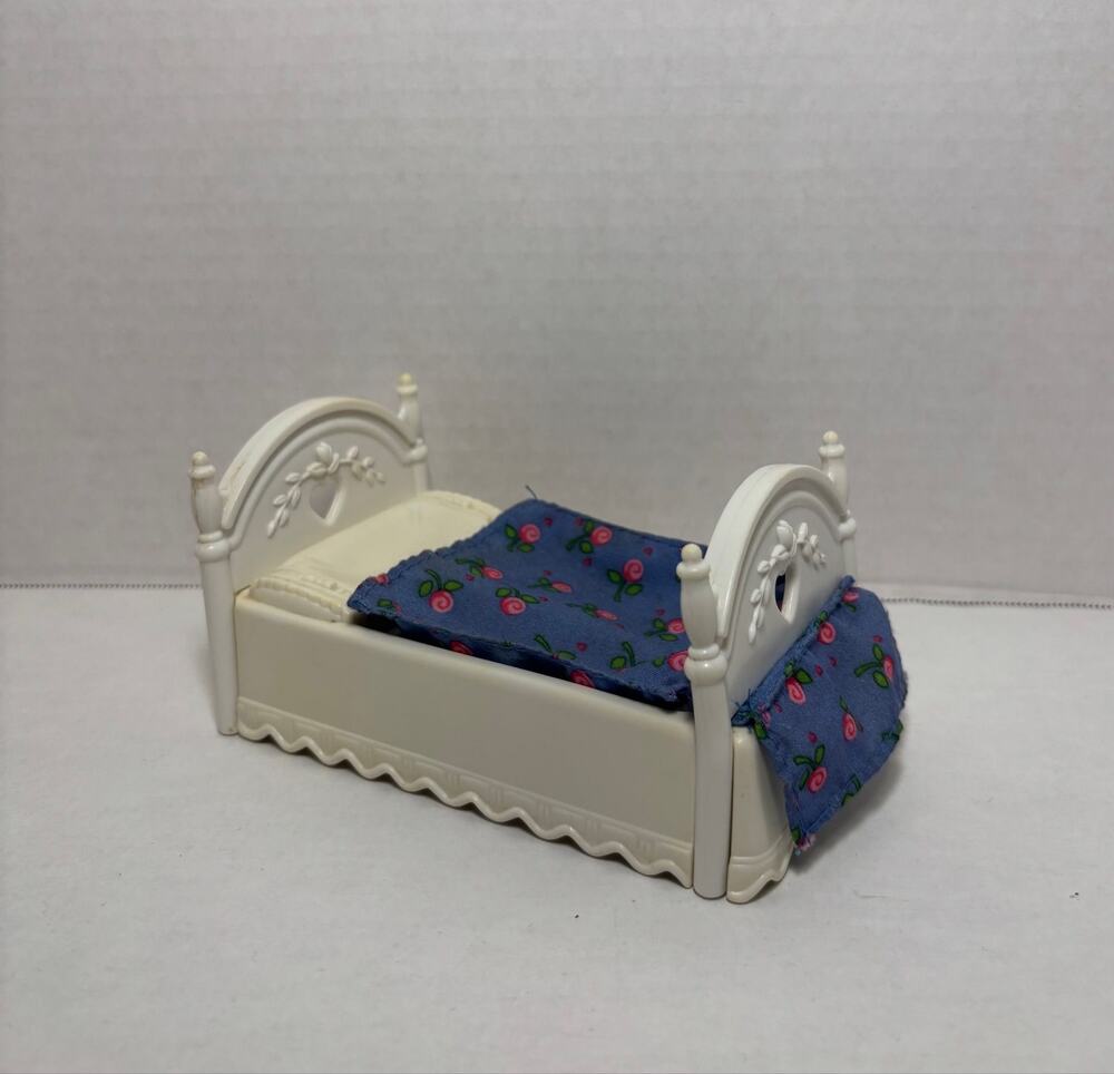 Vintage Fisher Price Loving Family Dollhouse Child BOUNCY BED for BEDROOM Single